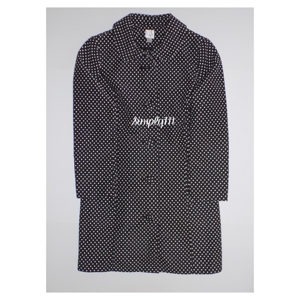 LC Lauren Conrad Black & White Polka Dots Coat - Picture 2 of 6